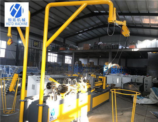 Máy dệt hàng rào liên kết chuỗi chiều rộng 4m, Máy làm hàng rào kim cương có động cơ ISO